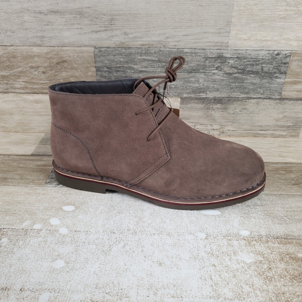 Propet Findley Mens Chukka Boots Sz 12 Brown Suede Lace Up Round Toe Footbed